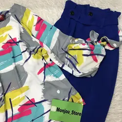 شومیز آستین واشری طرح قلمو آدامسی