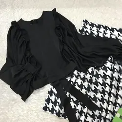 شومیز سینه چین مشکی