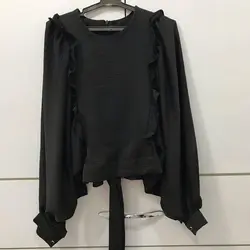 شومیز سینه چین مشکی