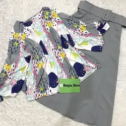 شومیز آستین واشری طرح بالن سورمه ای