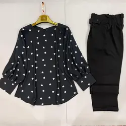 کیمونو طرح قلب ریز سفید