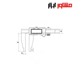 کولیس دیجیتال گوانگلو 80 سانتی متر با فک 20 سانت مدل 2-506-111
