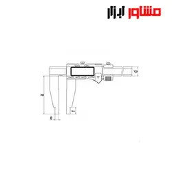 کولیس دیجیتال گوانگلو 60 سانتی متر با فک 30 سانت مدل 505-111