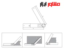 زاویه سنج دیجیتال آکاد مدل ۰۱-۰۱۲-۸۲۱