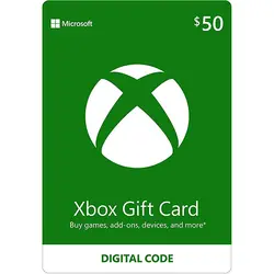گیفت کارت 50 دلاری ایکس باکس $50 Xbox Gift Card
