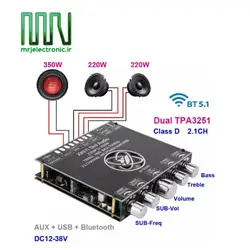 ماژول آمپلی فایر 790 وات XY-S350H