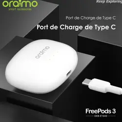 هندزفری بلوتوثی ارایمو Oraimo FreePods 3 Wireless Headphone (کالا پلمپ کمپانی، اصل و اورجینال، ضمانت اصالت و سلامت به همراه گارانتی تعویض)