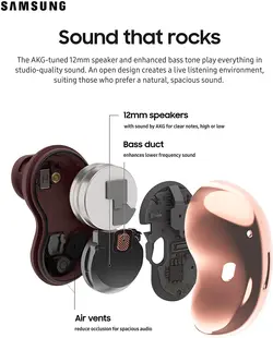 هدفون بی سیم سامسونگ Galaxy Buds Live (اصل) ا Samsung Galaxy Buds Live Wireless Headphones (کالا پلمپ کمپانی، اصل و اورجینال، ضمانت اصالت و سلامت به همراه گارانتی تعویض)