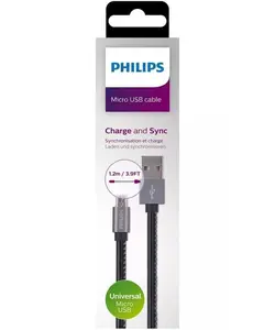 کابل تبدیل USB به microUSB فیلیپس مدل DLC2519CB طول 1.8 متر