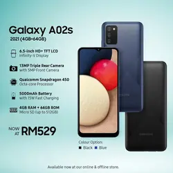 گوشی موبایل سامسونگ مدل Galaxy A02s دو سیم کارت ظرفیت 32 گیگابایت رم 3 گیگابایت