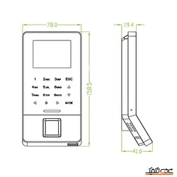 دستگاه حضور و غیاب اثر انگشتی نانوتایم مدل 110 Nano SLim | نانوتکنیک