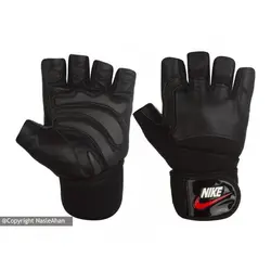 دستکش بدنسازی چرمی طرح Nike
