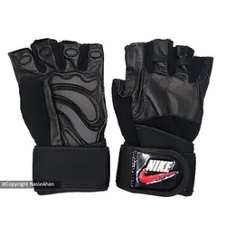 دستکش بدنسازی چرمی طرح Nike