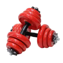 دمبل متغییر 10 کیلویی روکش دار بسته 2 عددی