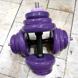 دمبل متغییر 10 کیلویی روکش دار بسته 2 عددی