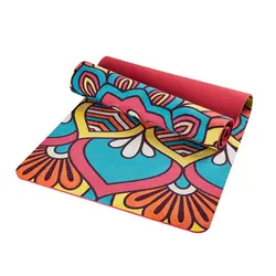 مت تمرین یوگا و پیلاتس TPE رویه مخمل Suede