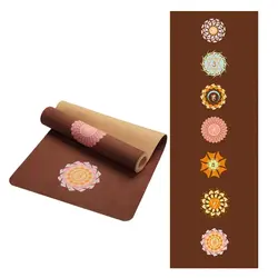 مت تمرین یوگا و پیلاتس TPE رویه مخمل Suede