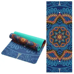 مت تمرین یوگا و پیلاتس TPE رویه مخمل Suede