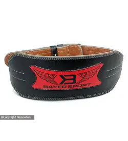 کمربند بدنسازی تمام چرم Bayer عرض 15cm