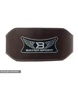 کمربند بدنسازی تمام چرم Bayer عرض 15cm