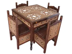 میز ناهارخوری سنتی و صندلی nasr6xn شش نفره