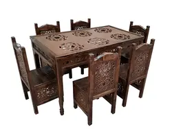 میز ناهارخوری سنتی و صندلی nasr6xn شش نفره