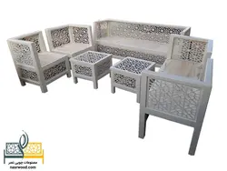 مبلمان سنتی 7 نفره nasr7xs به همراه 2 عدد عسلی