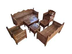 مبلمان سنتی 7 نفره nasr-7xs5 به همراه 3 میز