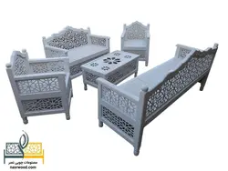 مبلمان سنتی 7 نفره nasr-7xs3 به همراه میز