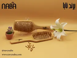 برس چوبی بامبو برندNABA مدل تخت چهار گوش کوچک پینز ماژور(سرگرد)