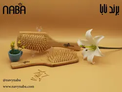 برس چوبی بامبو برندNABA مدل تخت چهار گوش کوچک پینز شارپ (سرصاف)