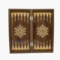 تخته نرد و شطرنج چوبی طرح ترنج