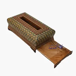 جای دستمال کاغذی خاتم کاری کدkd262