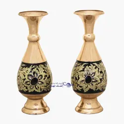 جفت گلدان الماس تراش مس کدhs205