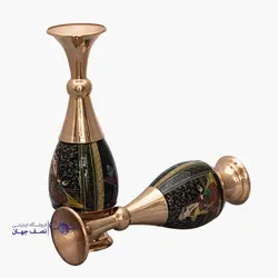 جفت گلدان مس نگار کد: mn308