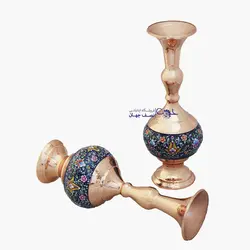 جفت گلدان مس و پرداز کدpgg251