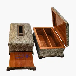 ست جای دستمال کاغذی و جای قاشق اعلا کد kja265