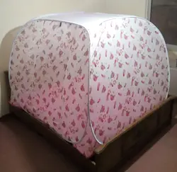 پشه بند مکعبی حریر تختخوابی 2 نفره فانتزی M22F