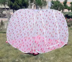 پشه بند مکعبی حریر تختخوابی 2 نفره فانتزی M22F