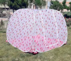 پشه بند مکعبی حریر تختخوابی 2 نفره فانتزی با کف ضد آب M22FW