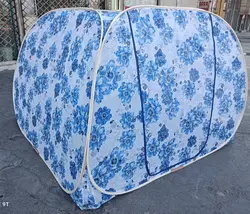 پشه بند مکعبی حریر تختخوابی 2 نفره فانتزی با کف ضد آب M22FW
