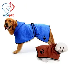 حوله لباسی کلاه دار مناسب سگ و گربه سایز متوسط