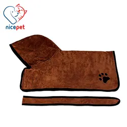 حوله لباسی کلاه دار مناسب سگ و گربه سایز متوسط