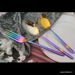 سرویس قاشق و چنگال هفت رنگ دونا