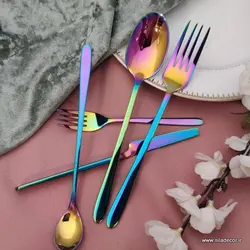 سرویس قاشق و چنگال هفت رنگ دونا