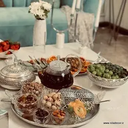 ظرف تنقلات الومینیوم طرح بادام زمینی سیلور