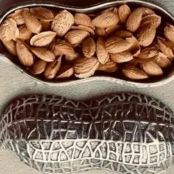 ظرف تنقلات الومینیوم طرح بادام زمینی سیلور
