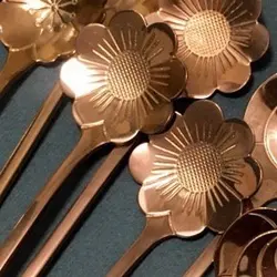 قاشق شربت خوری افتابگردان رزگلد