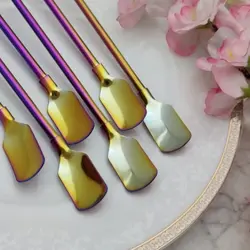 قاشق شربت خوری هفت رنگ نی دار