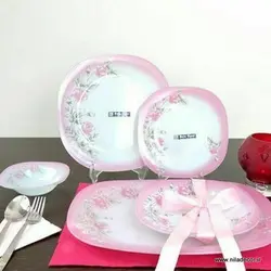 ظروف غذا خوری 25 پارچه 6 نفره آذین اپال کد 412